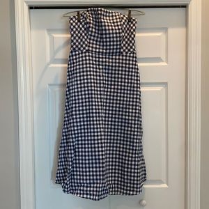 NWT Draper James strapless midi gingham dress